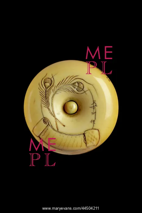 : Manju netsuke - Kintoki with a huge carp : Manju netsuke - Kintoki with a huge carp