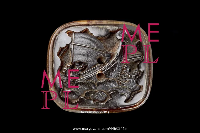 : Manju netsuke - Minamoto no Tametomo - Onigashima Islanders : Manju netsuke - Minamoto no Tametomo - Onigashima Islanders
