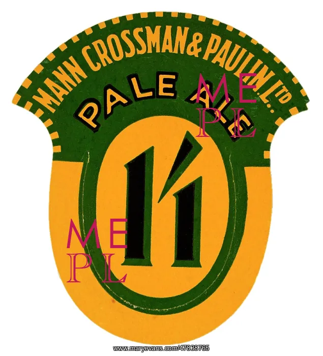 : Mann Crossman & Paulin Pale Ale : Mann Crossman & Paulin Pale Ale