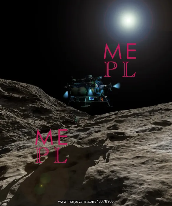 : A manned Asteroid Lander approaches the desolate surface of : A manned Asteroid Lander approaches the desolate surface of