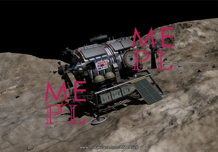 : A manned Asteroid Lander on the surface of an asteroid : A manned Asteroid Lander on the surface of an asteroid