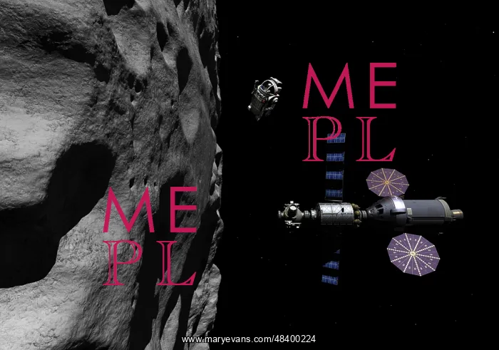 : A Manned Maneuvering Vehicle descends toward the surface of : A Manned Maneuvering Vehicle descends toward the surface of