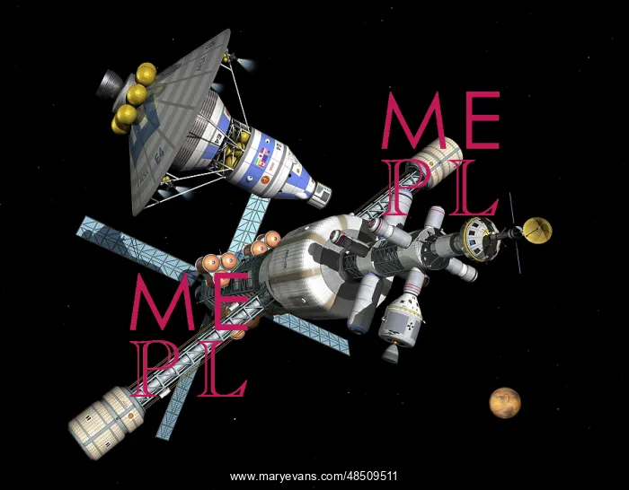 : A manned Mars lander / return vehicle disembarks from a Mars ? : A manned Mars lander / return vehicle disembarks from a Mars ?