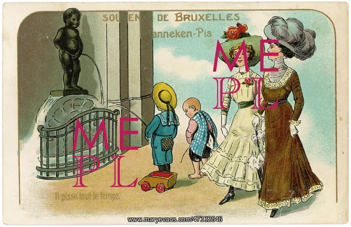: MANNEKIN PIS POSTCARD : MANNEKIN PIS POSTCARD