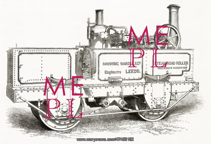 : Manning Wardle & Co, Steam Road Roller 1870 : Manning Wardle & Co, Steam Road Roller 1870