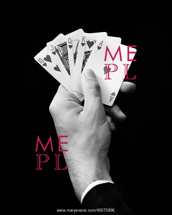 : Man's Hand Holding 5 playing Cards a Poker Hand that : Man's Hand Holding 5 playing Cards a Poker Hand that