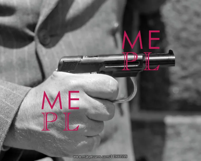 : Man's Hand Holding Pistol Finger on the Trigger : Man's Hand Holding Pistol Finger on the Trigger