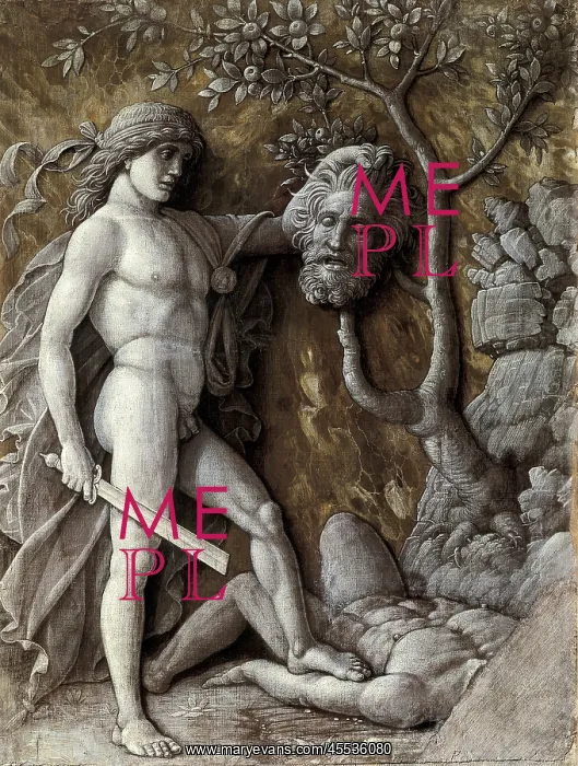 : MANTEGNA, Andrea (1431-1506). David with the : MANTEGNA, Andrea (1431-1506). David with the