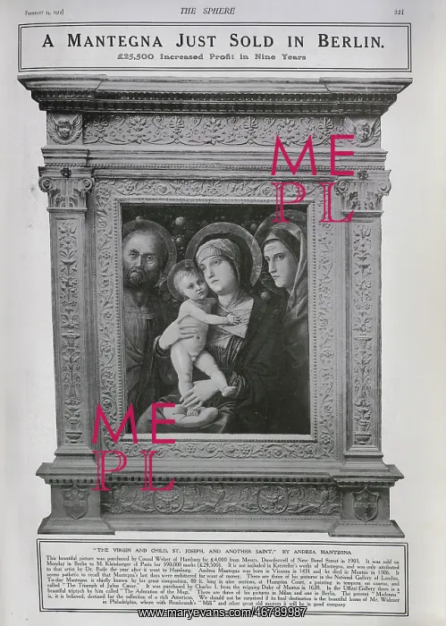 : Mantegna, Virgin and Child : Mantegna, Virgin and Child