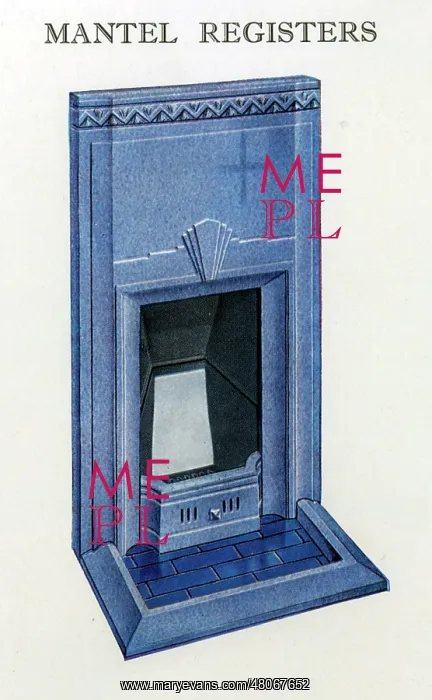 : Mantel Register - Blue Design : Mantel Register - Blue Design
