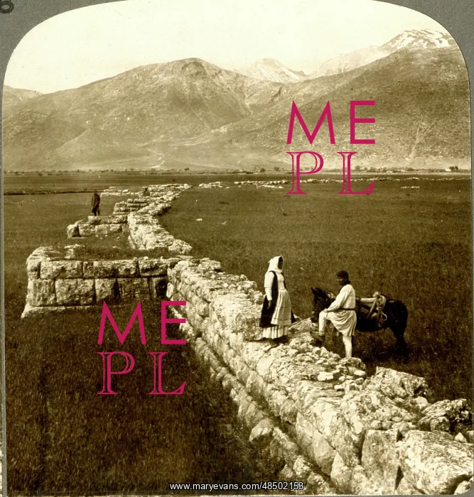 : Mantinea's Wall and Mainalon Mountains, Greece : Mantinea's Wall and Mainalon Mountains, Greece
