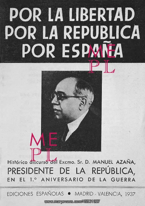 : Manuel Azana. Speech : Manuel Azana. Speech