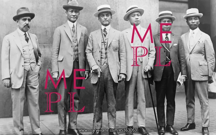 : Manuel Luis Quezon, (3rd from left) with representatives