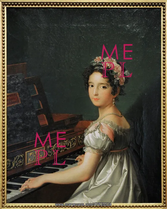 : Manuela Gonzalez Velazquez playing the piano, 1820-1821 : Manuela Gonzalez Velazquez playing the piano, 1820-1821