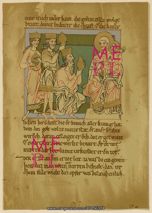 : Manuscript depicting the visit of the Three Kings : Manuscript depicting the visit of the Three Kings