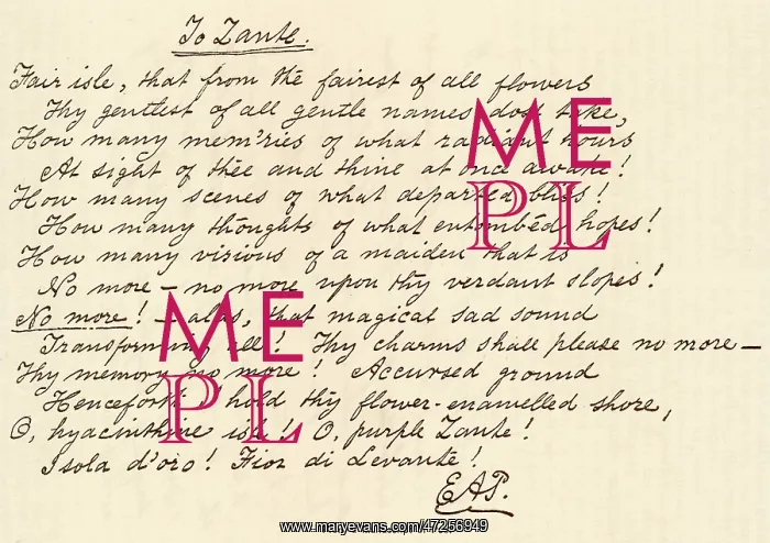 : MANUSCRIPT OF E.A.POE : MANUSCRIPT OF E.A.POE