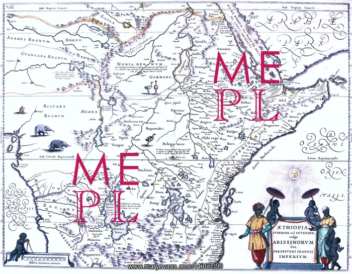 : Map of Aethiopia, 1645 : Map of Aethiopia, 1645