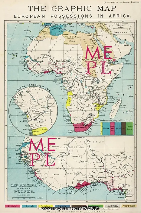  : MAP / AFRICA 1884