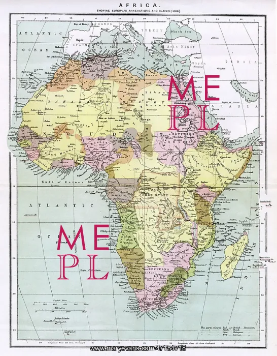  : Map of Africa 1888