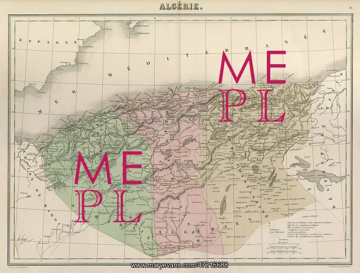 : MAP / AFRICA / ALGERIA C1850 : MAP / AFRICA / ALGERIA C1850