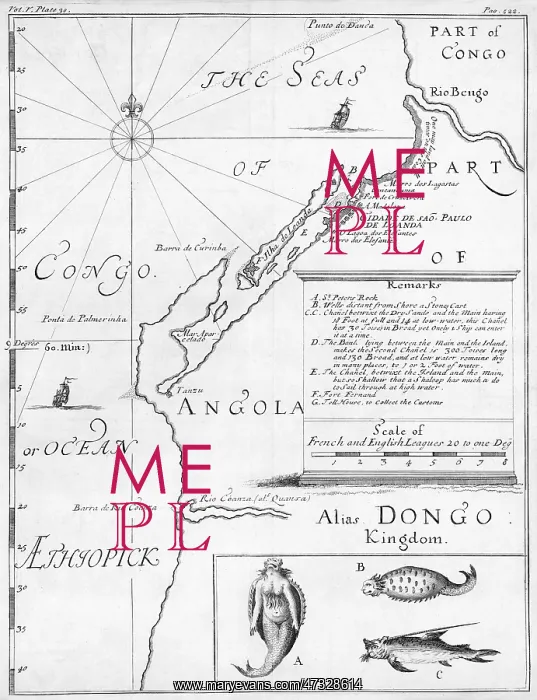  : MAP / AFRICA / ANGOLA 1714