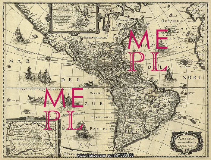 : Map of the Americas, 1640 : Map of the Americas, 1640