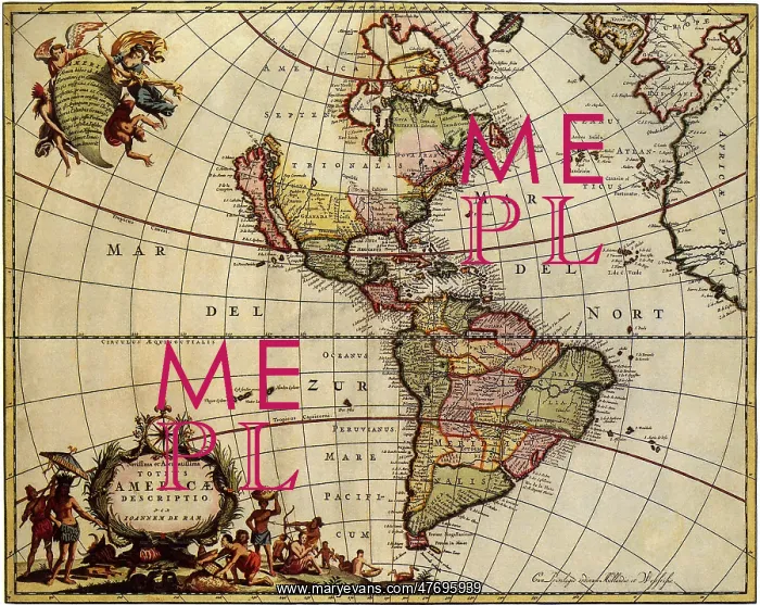 : Map of the Americas 1685 : Map of the Americas 1685