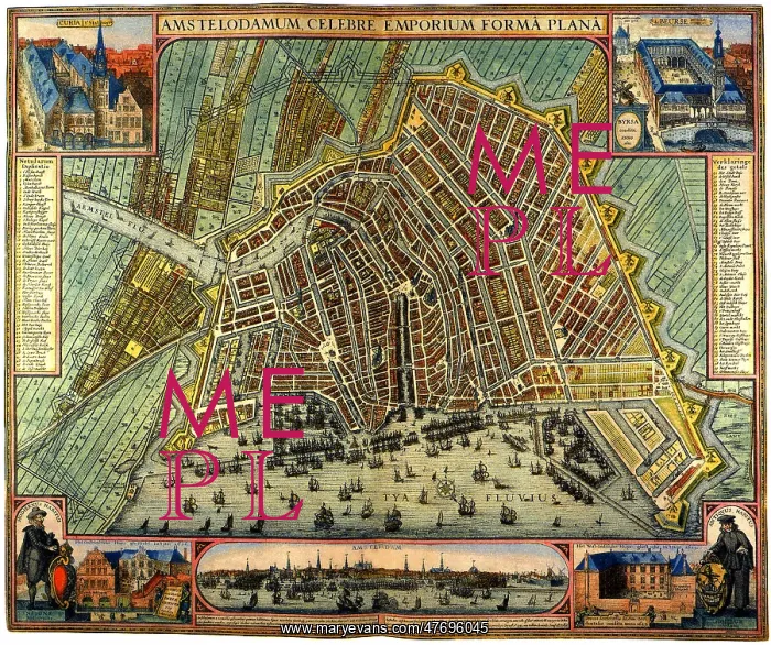  : Map of Amsterdam 1633