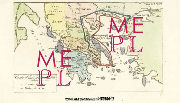 : Map of Ancient Greece at the time of Xerxes's invasion : Map of Ancient Greece at the time of Xerxes's invasion
