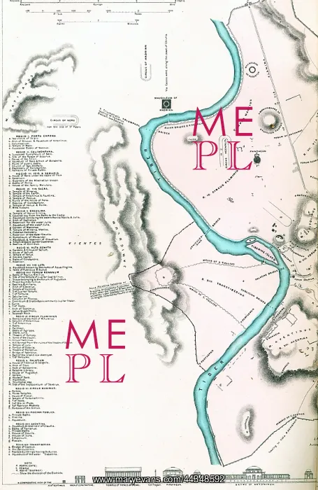  : Map of Ancient Rome, Italy