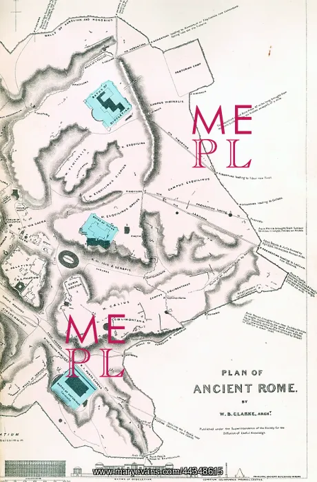  : Map of Ancient Rome, Italy