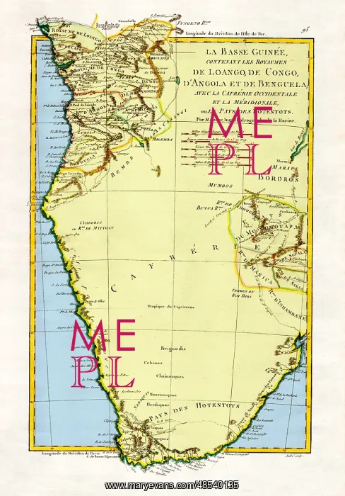 : Map of Angola and the Congo, 1788 : Map of Angola and the Congo, 1788