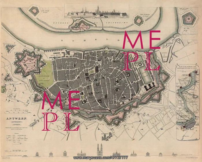  : Map of Antwerp 1832