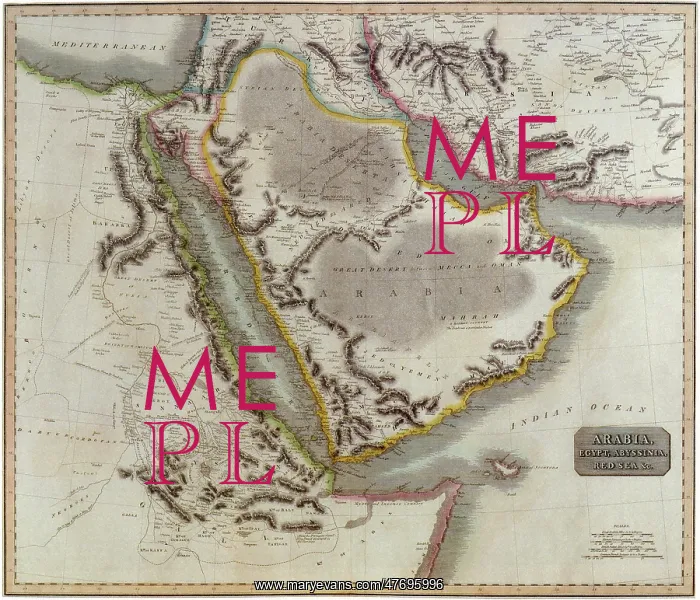 : Map of Arabian Desert 1815 : Map of Arabian Desert 1815