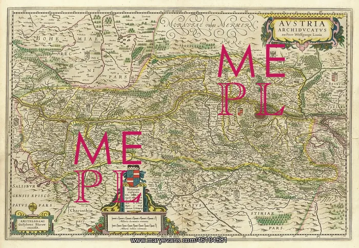 : Map of Archduchy of Austria. By Wolfgang : Map of Archduchy of Austria. By Wolfgang