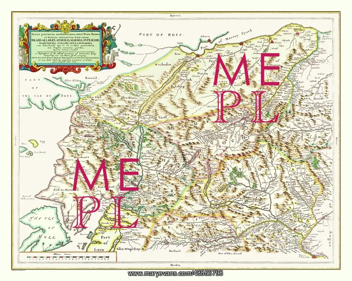 : Map of Argyll, Scotland, by Johan Blaeu : Map of Argyll, Scotland, by Johan Blaeu