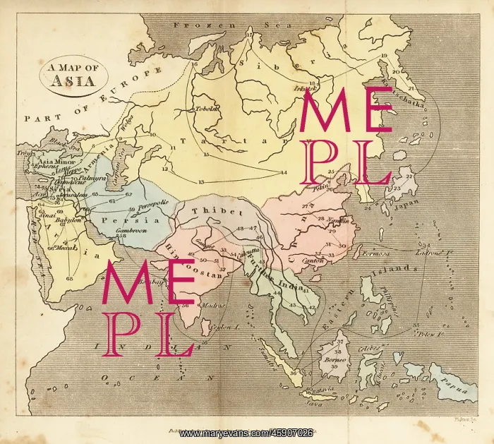 : Map of Asia, early 19th century : Map of Asia, early 19th century