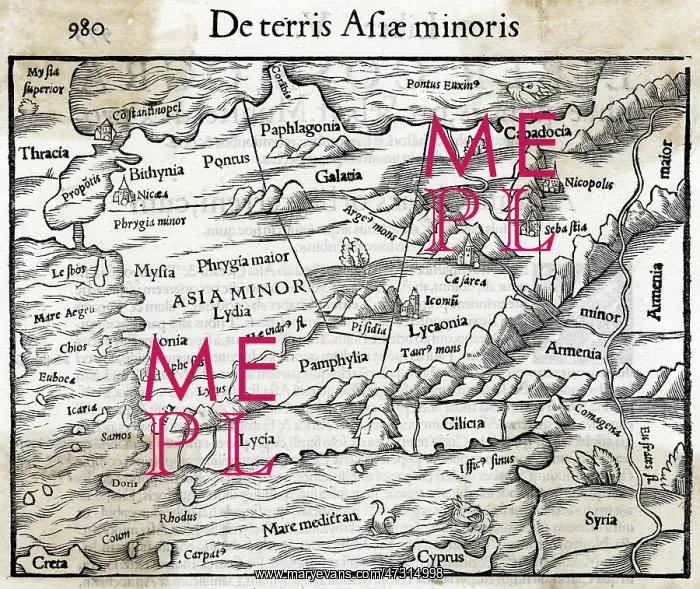  : MAP / ASIA MINOR 1553
