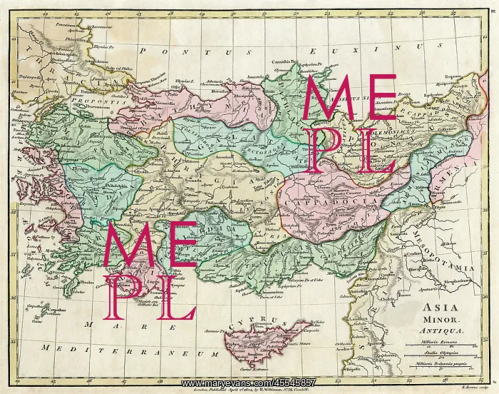 : Map of Asia Minor (Turkey) : Map of Asia Minor (Turkey)