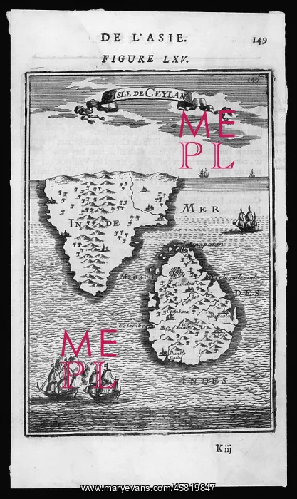  : MAP / ASIA / SRI LANKA 1719