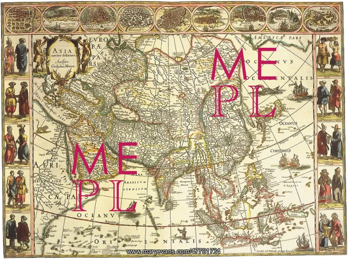 : Map of Asian Continent 1617 : Map of Asian Continent 1617