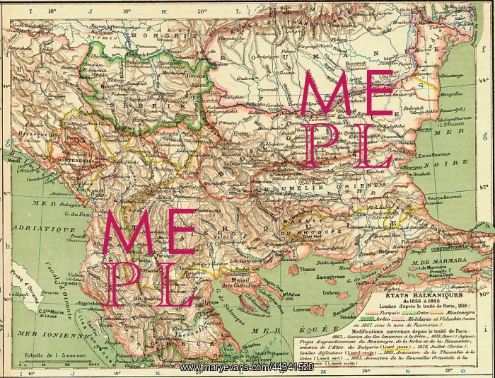  : Map of the Balkan States 1856-1885