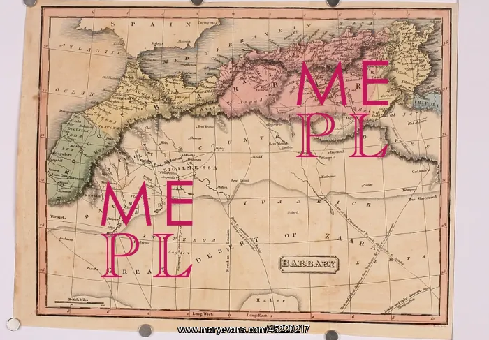 : Map of the Barbary states of North Africa. ? : Map of the Barbary states of North Africa. ?