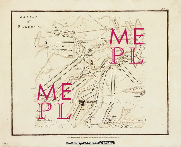 : Map, Battle of Fleurus : Map, Battle of Fleurus