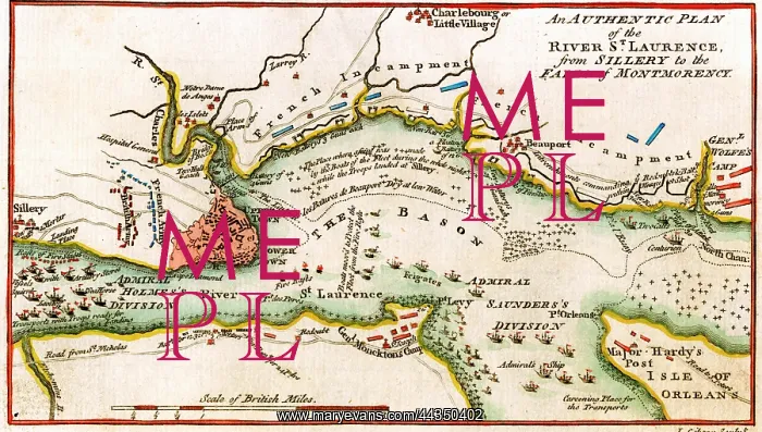  : Map of Battle For Quebec 1759