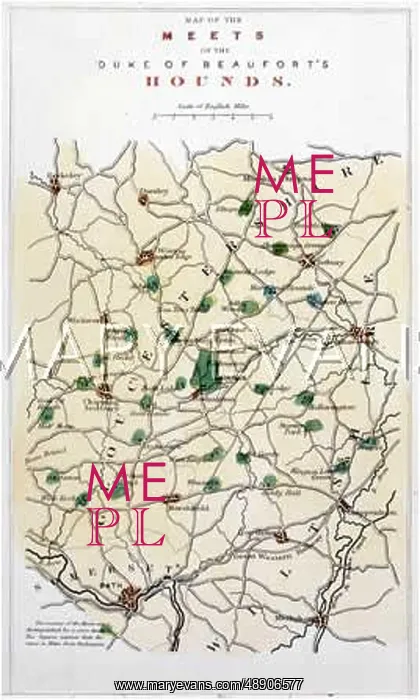: MAP OF BEAUFORT HUNT : MAP OF BEAUFORT HUNT