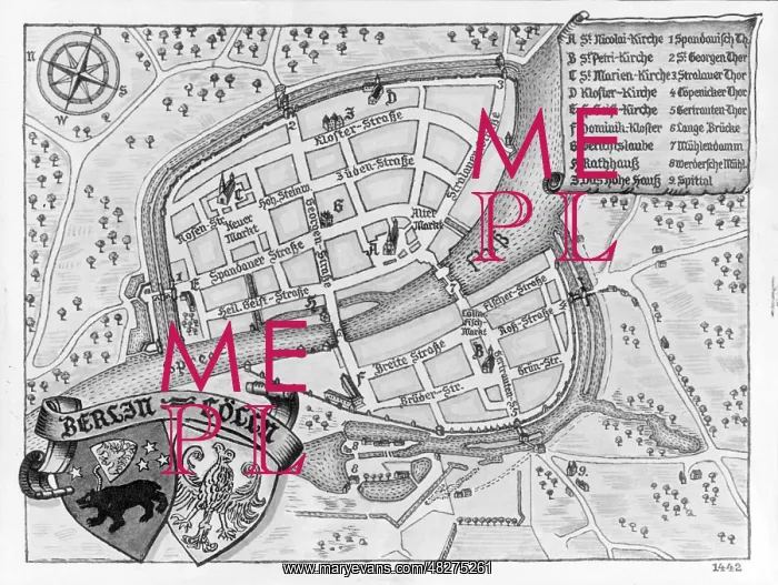 : Map of Berlin, c. 1442 : Map of Berlin, c. 1442