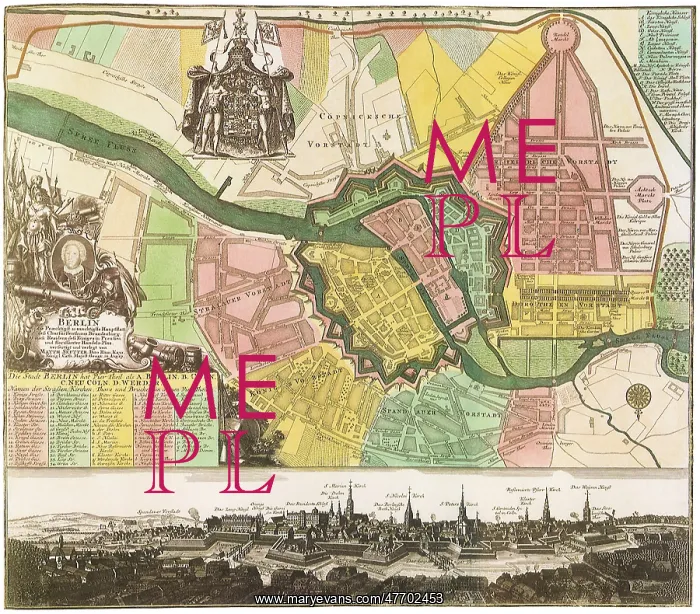  : Map of Berlin City - 1740
