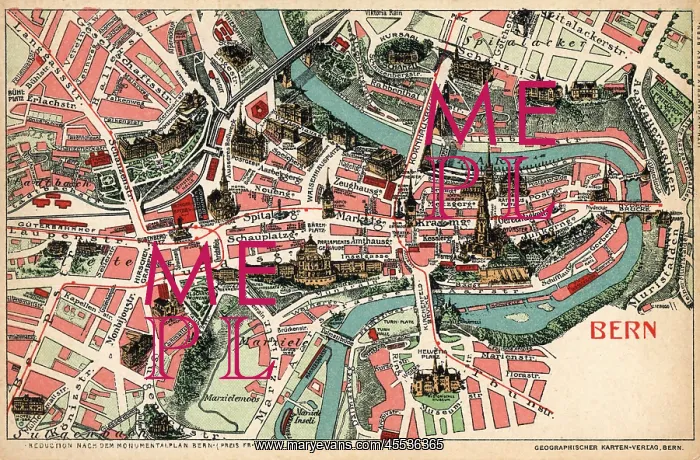  : Map of Bern, Switzerland