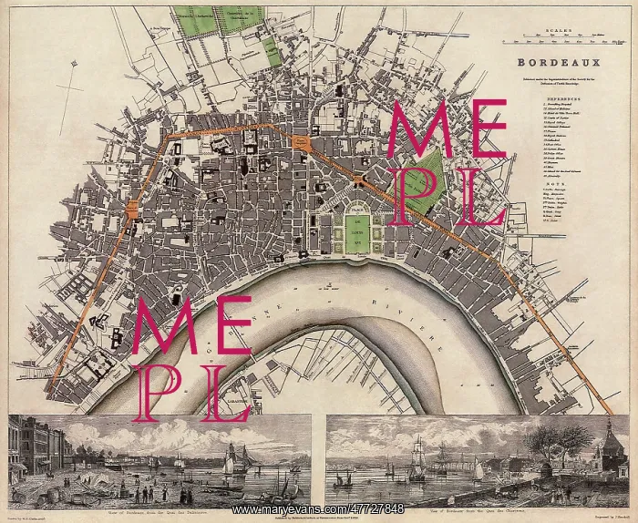  : Map of Bordeaux 1832